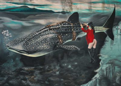 Riding the Gentle Giant painting by Anna-Marie Buss